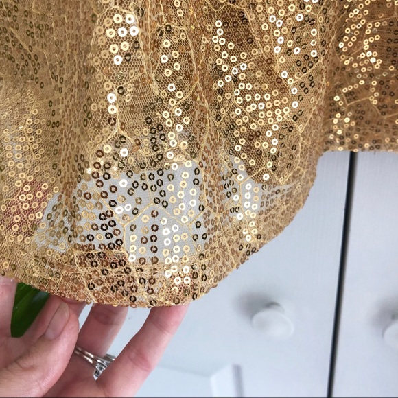 Bebe Gold Sequined Dress - Picture 4 of 8